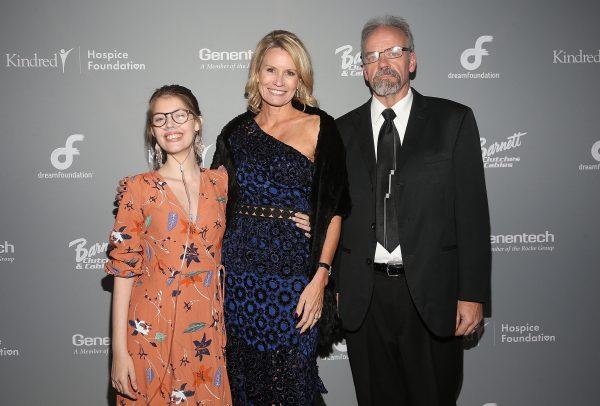 (L-R) Claire's Place Foundation, Founder, Claire Wineland, Dream Foundation CEO, Kisa Heyer and Jim Mills, husband of Dream Foundation Dreamer, Leeanne Mills attend the Dream Foundation's 2017 Dreamland Gala at The Ritz-Carlton Bacara in Goleta, Calif., on Nov. 18, 2017. (Jesse Grant/Getty Images for Dream Foundation)