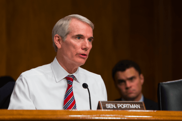 Sen. Rob Portman (R-Ohio) at a Senate hearing in Washington, on Sept. 27, 2017. (Samira Bouaou/The Epoch Times)