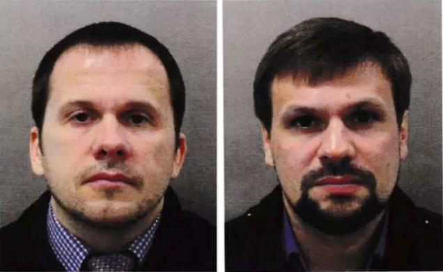 British police released the images of two Russians suspected in the attempted murder of former Russian spy Sergei Skripal by means of the military-grade nerve agent Novichok on March 4, 2018. (Metropolitan Police)