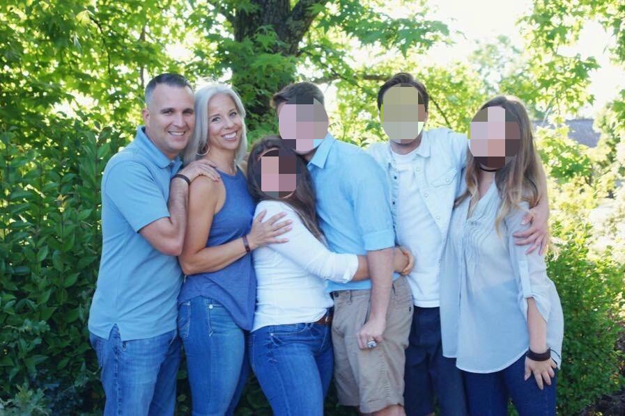 Brad Wheat, left, and Mary Wheat, second from left, in a file family photo. Authorities said Brad Wheat killed his wife before killing himself in Martell, Calif., on Sept. 3, 2018. (Wheat Family Memorial fund/GoFundMe)