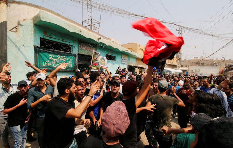 Mourners gather during a funeral of a protester, who was killed in clashes with security forces in Basra, Iraq September 4, 2018. (Reuters/Essam al-Sudani)