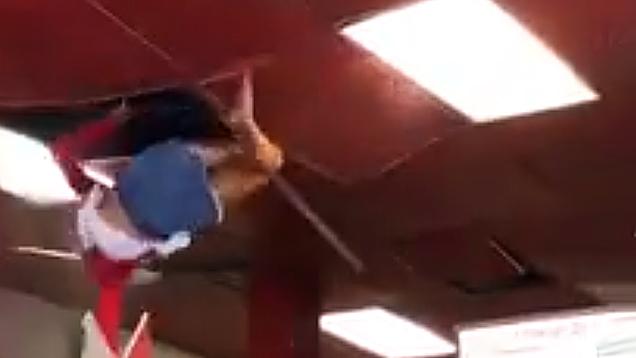 Woman Falls Through California Restaurant Ceiling