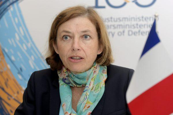 File photo showing French Defense Minister Florence Parly speaking at a news conference in Helsinki, Finland, Aug. 23, 2018. (Lehtikuva/Vesa Moilanen/via Reuters)