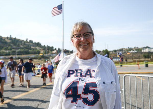 Monica Myers before a Make America Great Again rally in Billings, Mont., on Sept. 6, 2018. (Charlotte Cuthbertson/The Epoch Times)