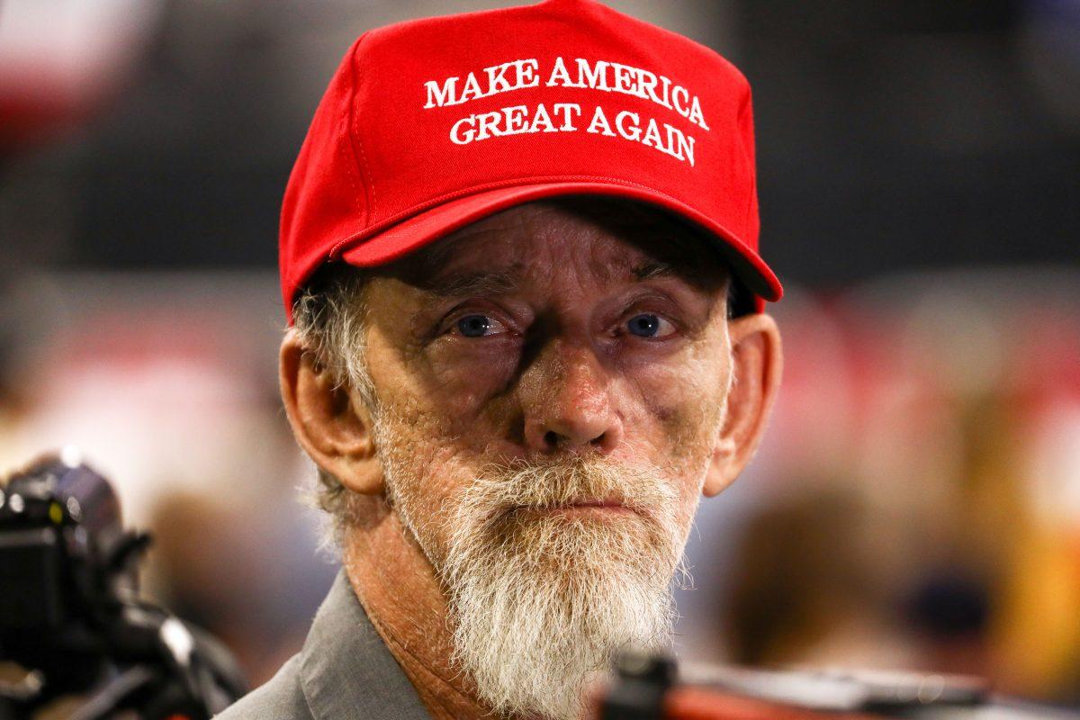 An attendee at a Make America Great Again rally in Billings, Mont., Sept. 6, 2018. (Charlotte Cuthbertson/The Epoch Times)