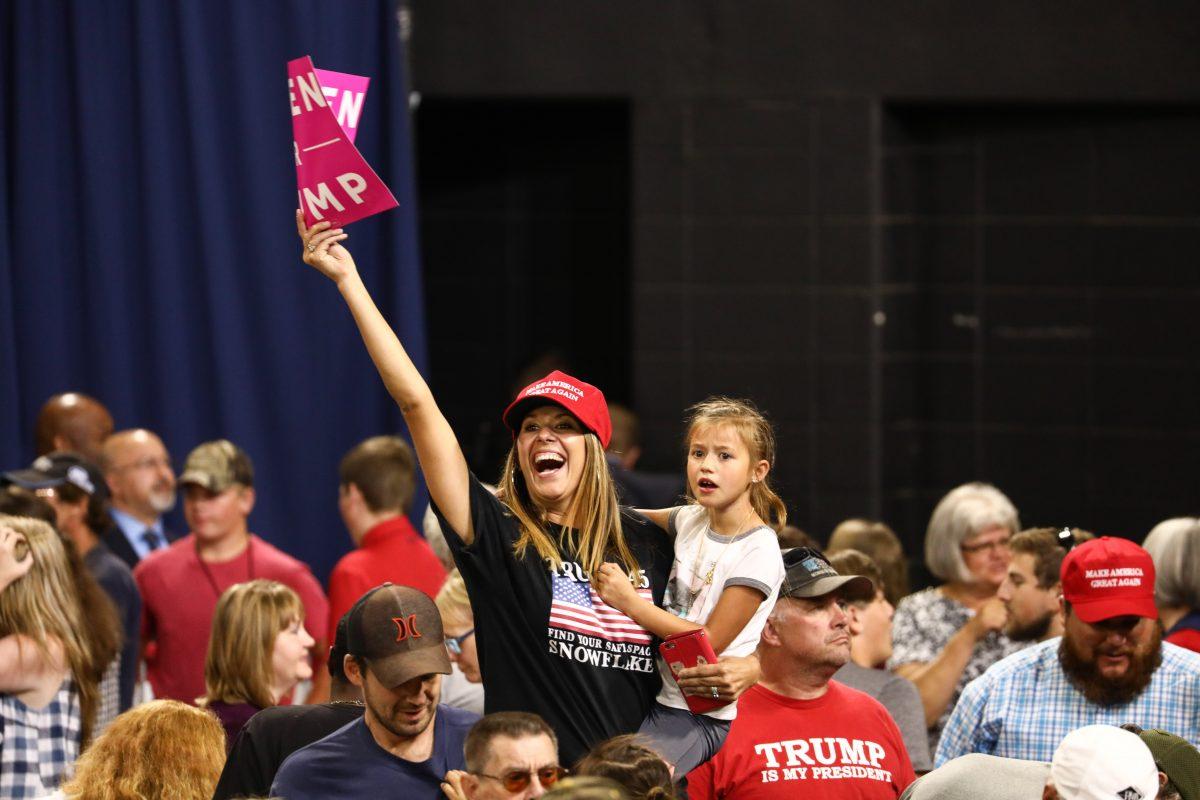 Attendees at a Make America Great Again rally in Billings, Mont., Sept. 6, 2018. (Charlotte Cuthbertson/The Epoch Times)