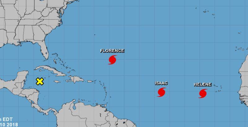 Hurricane Florence is now a Category 2 storm and is still forecast to slam into the southeastern United States. (NHC)