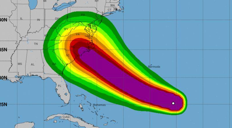 Hurricane Florence is now a Category 4 storm with 140 mph winds, according to the latest update from the U.S. National Hurricane Center (NHC)
