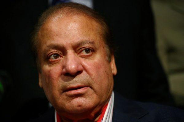 Former Prime Minister of Pakistan Nawaz Sharif speaks during a news conference at a hotel in London on July 11, 2018. (Reuters/Hannah McKay/File Photo)