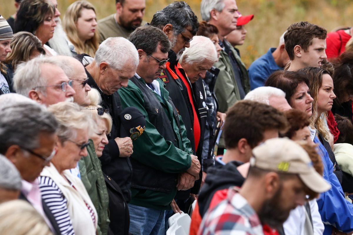 Attendees at the Flight 93 September 11 Memorial Service in Shanksville, Pa., on Sept. 11, 2018. (Samira Bouaou/The Epoch Times)