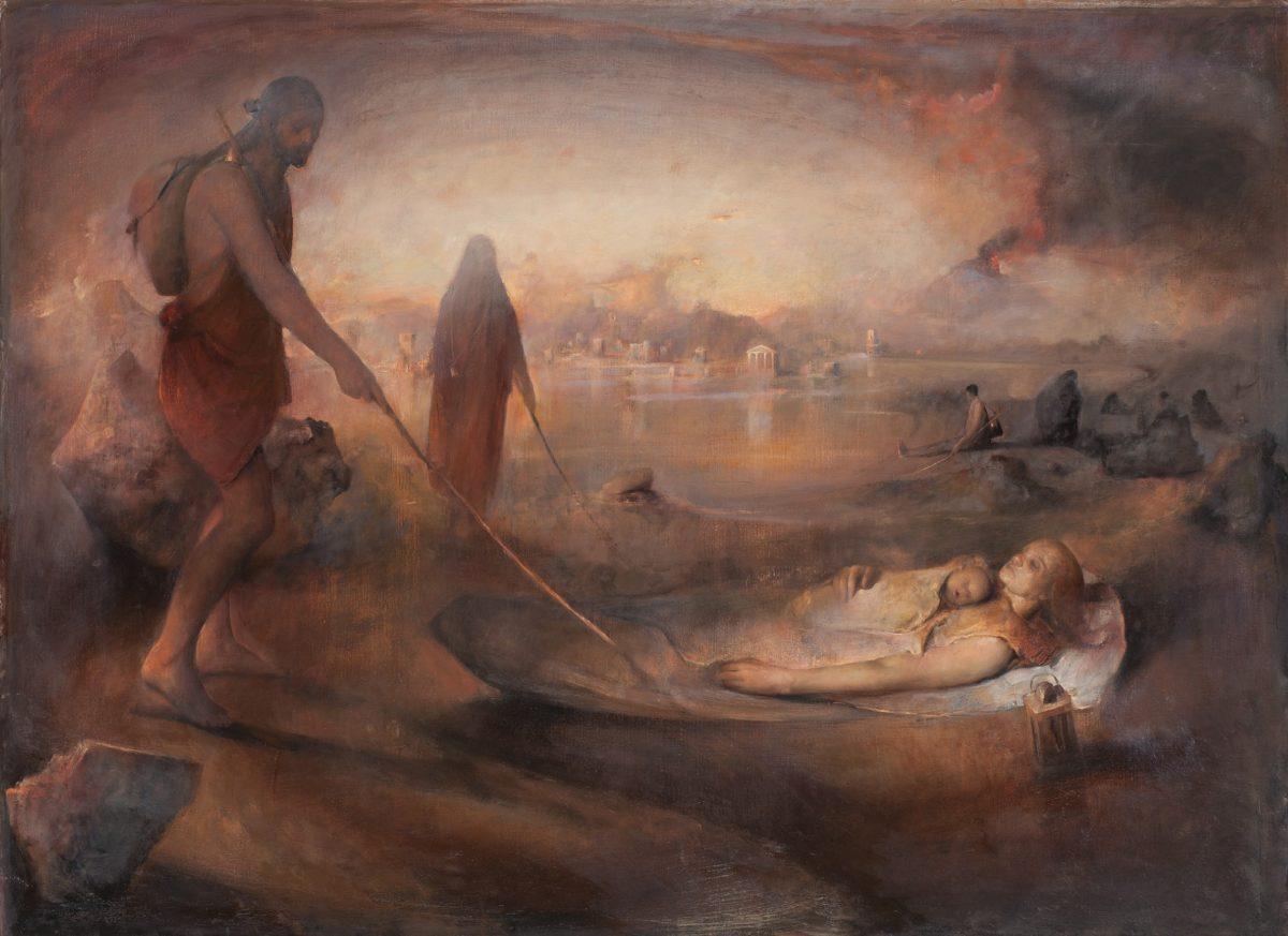 "The Blinds” by Odd Nerdrum. Oil on canvas, 56 inches by 77 inches. (Galleri Agardh & Tornvall)