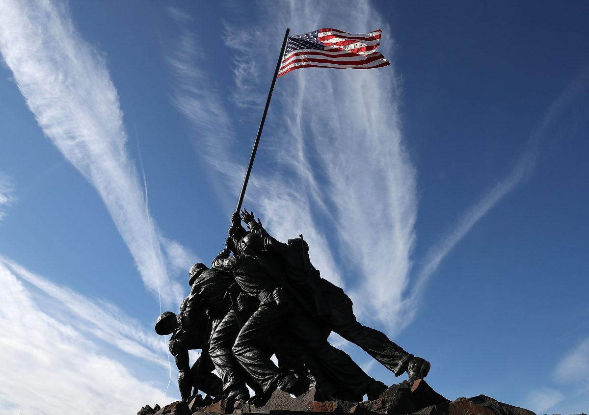 The Iwo Jima U.S. Marine Corps War Memorial, in Arlington, Va., on Nov. 21, 2017. (Mark Wilson/Getty Images)