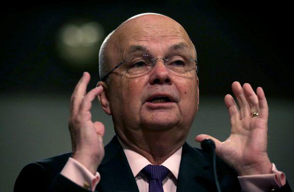 Former CIA Director Michael Hayden (Ret.) testifies during a hearing before the Senate Armed Services Committee on Capitol Hill in Washington on Aug. 4, 2015. (Alex Wong/Getty Images)