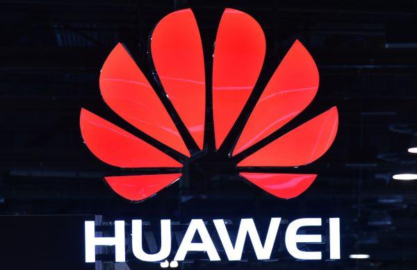 A Huawei sign is seen during the Consumer Electronics Show at the Las Vegas Convention Center in Las Vegas on Jan. 12, 2018. (Mandel Ngan/AFP/Getty Images)