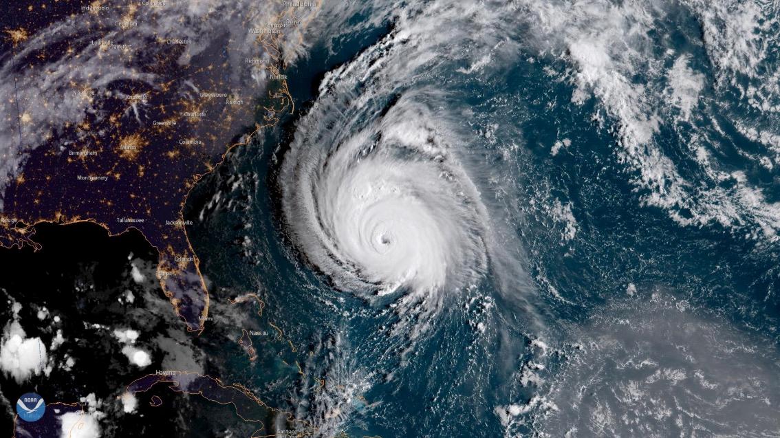 A satellite view of Hurricane Florence. (NOAA)