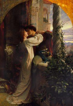 A detail of “Romeo and Juliet,” 1884, depicted in oil on canvas by Frank Bernard Dicksee. Southampton City Art Gallery. (Public Domain)