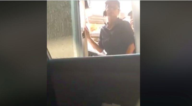 The Florida Taco Bell worker who didn’t serve a woman because she didn’t speak Spanish, which went viral in a video, was fired. (Alexandria Montgomery via Storyful)