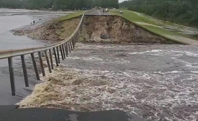 Video Shows Water Rushing Over Failed North Carolina Dam