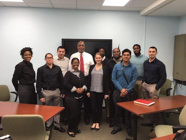Shaliyah Ali third from the left, front row with her Workforce Opportunity Services cohort. (Courtesy of Workforce Opportunity Services/Shaliyah Ali)