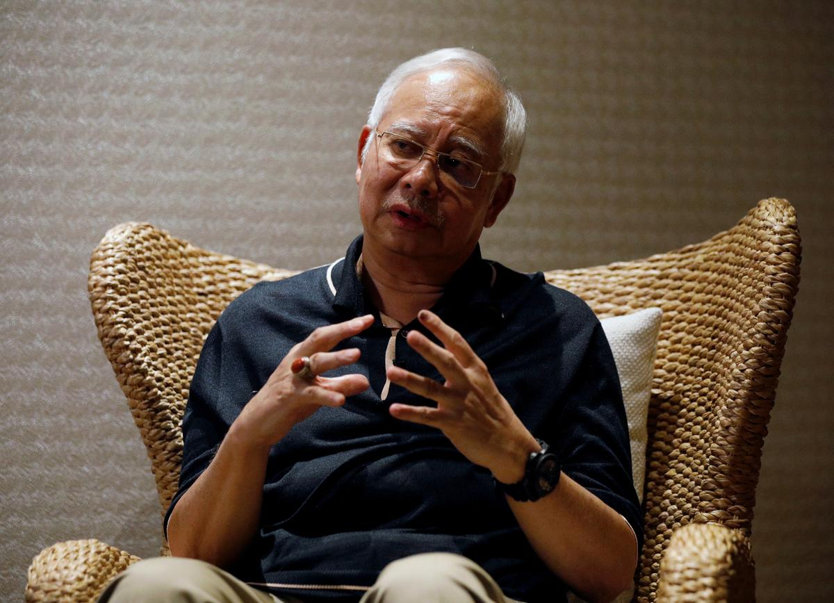 Malaysia's former prime minister Najib Razak speaks to Reuters during an interview in Langkawi, Malaysia June 19, 2018. (By Edgar Su/Reuters)