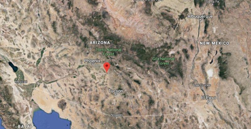 Officials say that nine people, including seven who were in the United States illegally, were killed in a head-on collision in Arizona. (Google Maps)