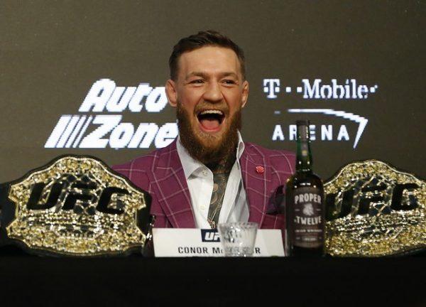 Conor McGregor during a press conference for UFC 229 at Radio City Music Hall, on Sept. 20, 2018. (Noah K. Murray-USA TODAY Sports)
