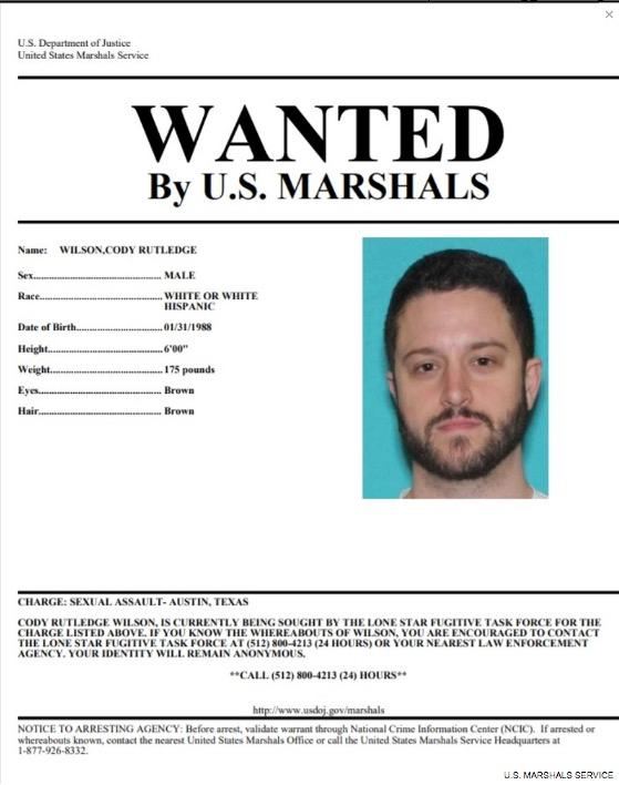 A wanted notice featuring a photograph of Wilson. (U.S. Department of Justice, U.S. Marshals Service)