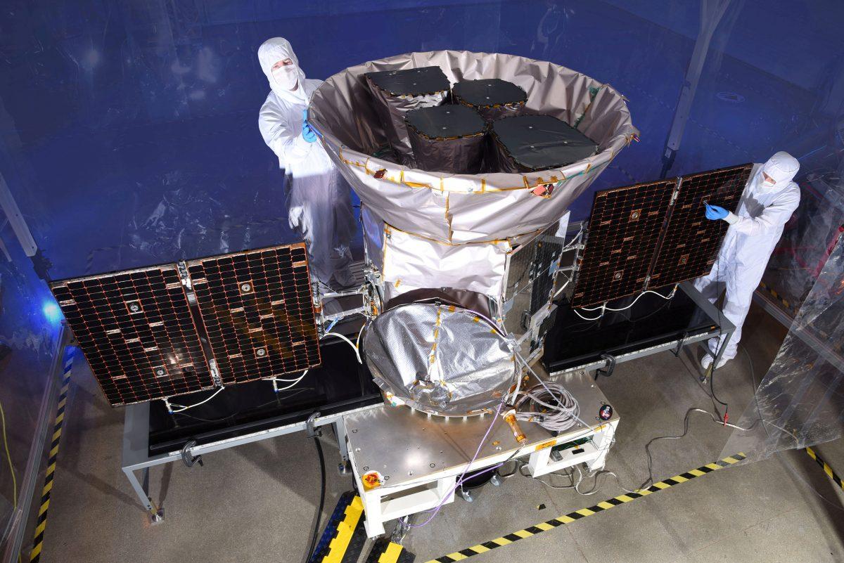 The Transiting Exoplanet Survey Satellite is shown in this NASA photo obtained by Reuters on March 28, 2018. (NASA/Handout/Reuters)