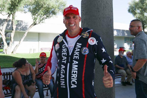 Mike Mathis at President Donald Trump’s Make America Great Again rally in Las Vegas, Nev., Sept. 20, 2018. (Charlotte Cuthbertson/The Epoch Times)