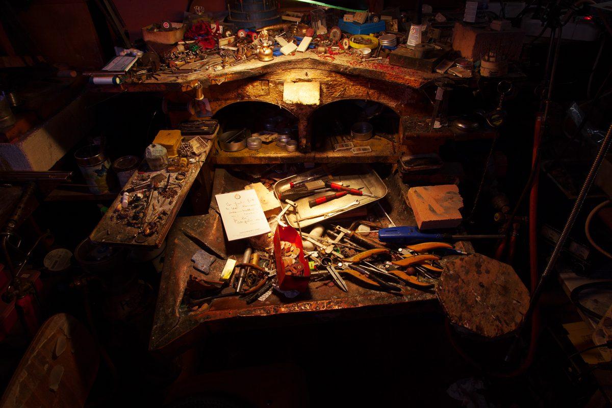 Alessandro Dari's workbench. (Alessandro Dari)