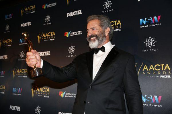 Mel Gibson poses in the media room after winning the AACTA Award for Best Direction for Hacksaw Ridge at the 6th AACTA Awards Presented by Foxtel at The Star in Sydney, Australia on Dec. 7, 2016. (Caroline McCredie/Getty Images for AFI)