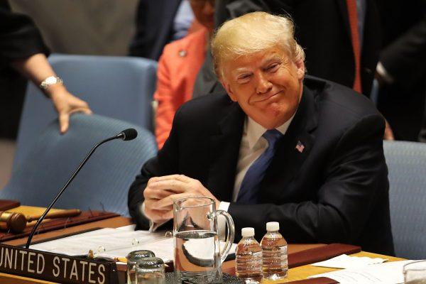 President Donald Trump chairs a United Nations Security Council meeting in New York on Sept. 26, 2018. (Spencer Platt/Getty Images)