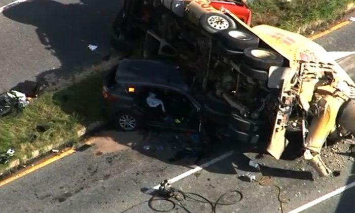 Five Hurt, Including 2 Children, in Car Crash With Dump Truck