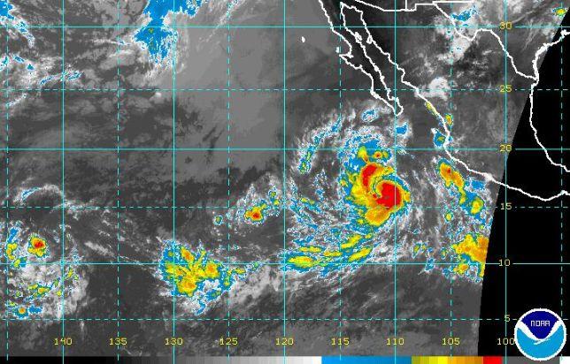 A NOAA satellite photo shows Hurricane Rosa in the Pacific. (NOAA)