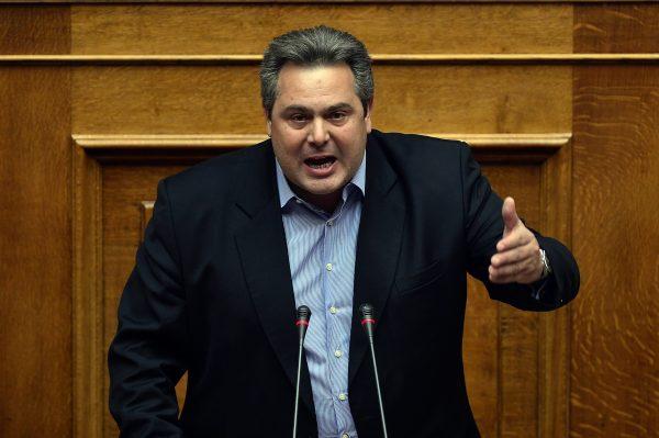 Panos Kammenos, who is now the minister of defense in Greece, in this file photo. (Louisa Gouliamaki/AFP/Getty Images)