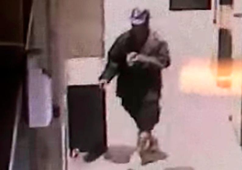 This undated file photo from surveillance video provided by the Los Angeles Police Department shows a man they were seeking in connection with the assault on multiple homeless men who were brutally beaten with a baseball bat in Los Angeles early Sept. 16, 2018. (Los Angeles Police Department via AP)
