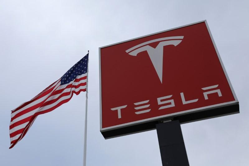 A Tesla charging station is seen in Salt Lake City, Utah, on Sept. 28, 2017. (Lucy Nicholson/Reuters)