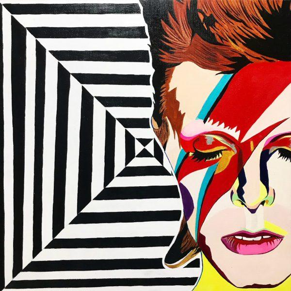 Chanel displays her artistic skills with her piece on the late musician David Bowie. (Courtesy of Tiffany B. Chanel)