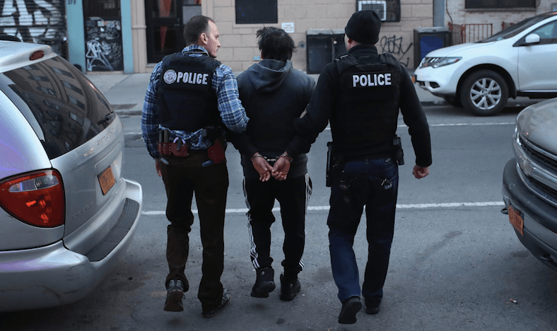 Immigration and Customs Enforcement arrested an illegal alien in New York City on Apr. 11, 2018. (John Moore/Getty Images)