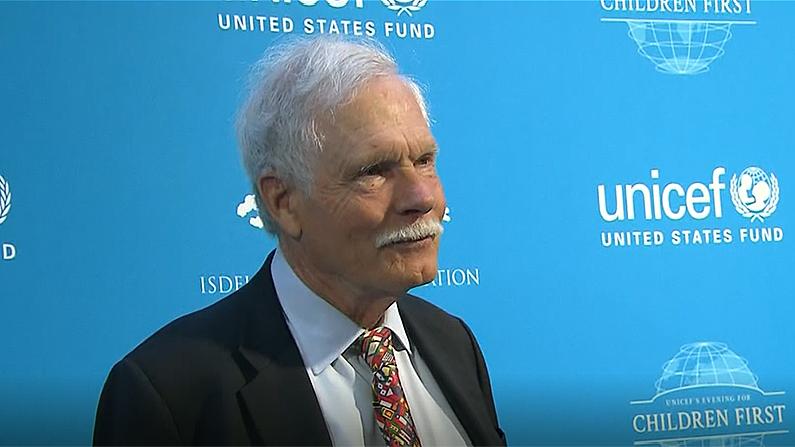 Ted Turner has given $1 billion to the United Nations, particularly to UNICEF. (CNN screenshot)