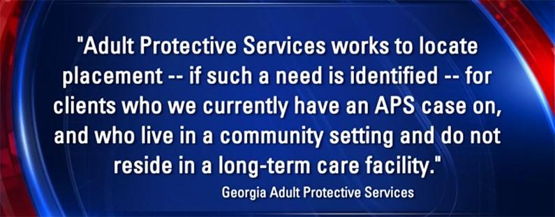 Georgia’s Adult Protective Services made this statement. (Fox screenshot)