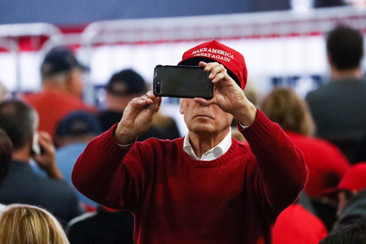 An attendee at a Make America Great Again rally in Wheeling, West Va., on Sept. 29, 2018. (Charlotte Cuthbertson The Epoch Times)