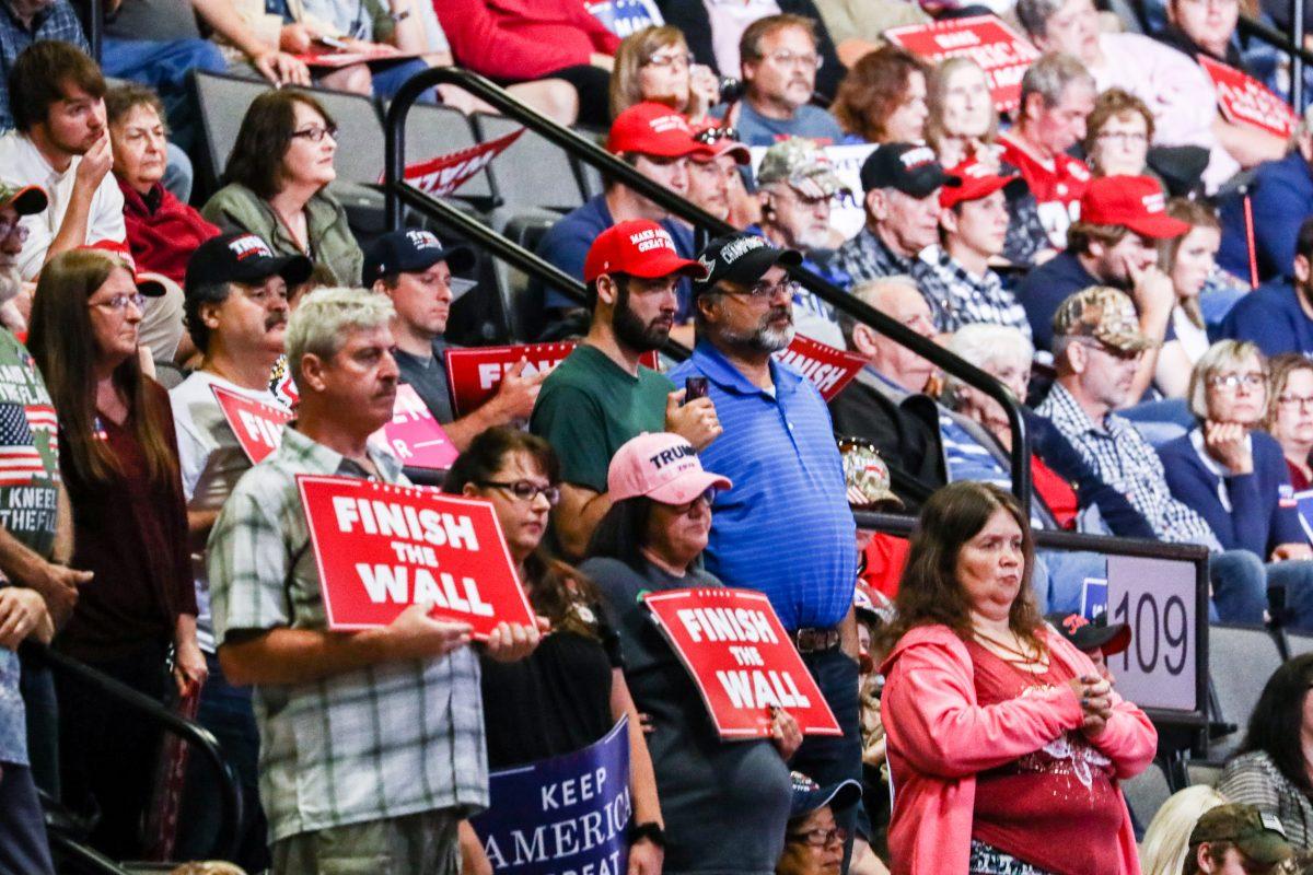 Attendees at a Make America Great Again rally in Wheeling, West Va., on Sept. 29, 2018. (Charlotte Cuthbertson The Epoch Times)