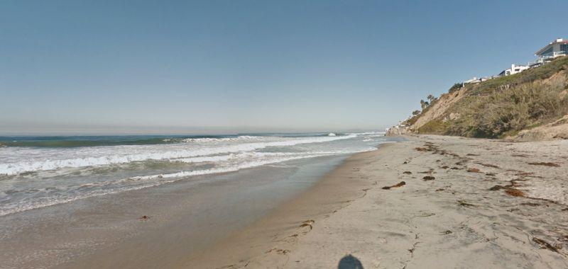 Beacon’s Beach in Encinitas, Calif. A boy was attacked by a shark on Sept. 29, 2018. (Google Street View)