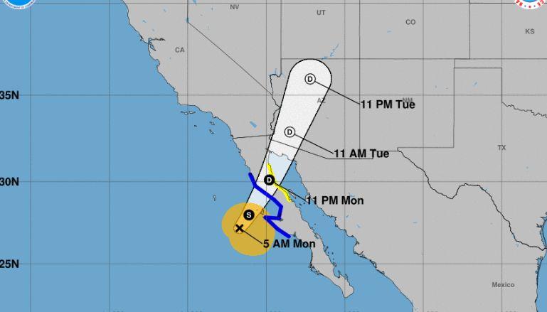 Rosa is producing “heavy rains and flooding” throughout the southwestern United States, Mexico’s Baja California, and the Sonora Desert, as of Oct.1, 2018. (NHC)