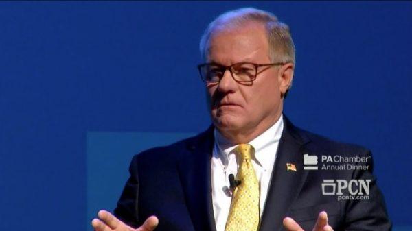 Republican candidate for governor of Pennsylvania Scott Wagner speaks on stage on Oct. 1, 2018. (Fox)