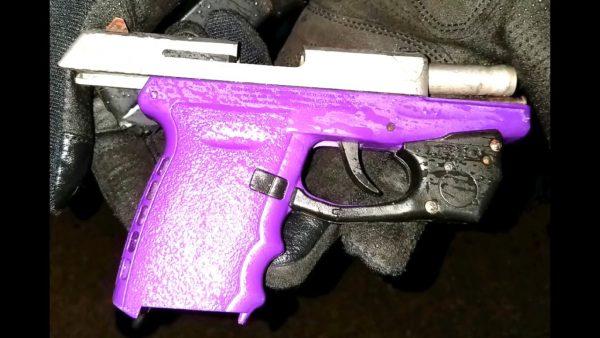 Baltimore police released a photo of a gun they said the suspect used to fire on police officers, on Sept. 23, 2018. (Baltimore Police Department)