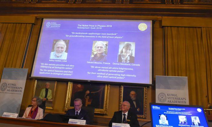Scientists From US, France, Canada Win Nobel for Laser Work