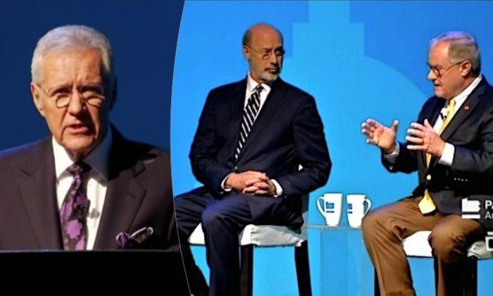 ‘Jeopardy’ Host Alex Trebek Moderates Gubernatorial Debate in Pennsylvania