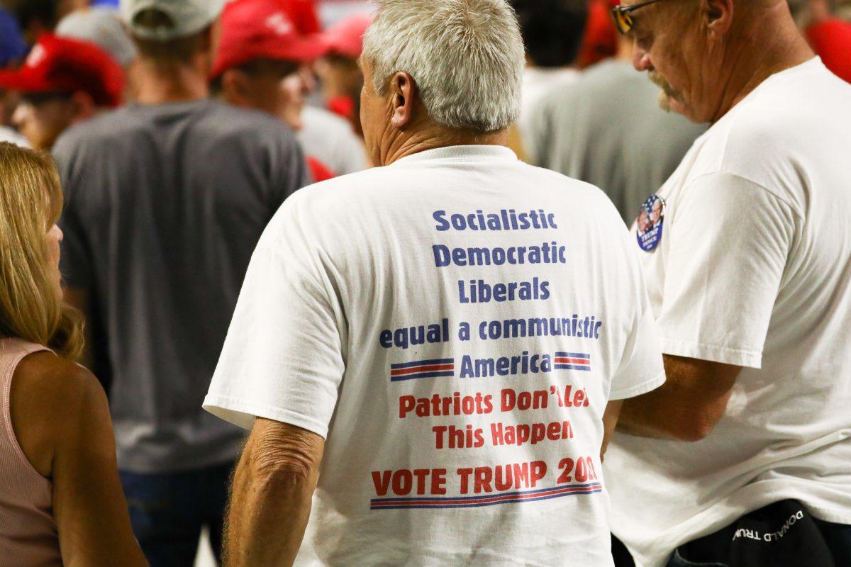 Attendees at a Make America Great Again rally in Johnson City, Tenn., on Oct. 1, 2018. (Charlotte Cuthbertson/The Epoch Times)